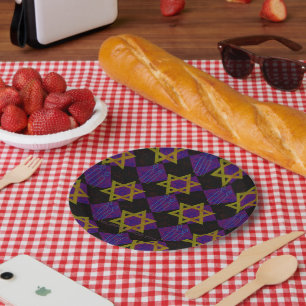 SlipperyJoe's Hanukkah-themed image golden yellow Paper Plate