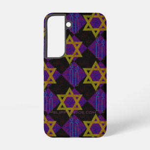 SlipperyJoe's Hanukkah-themed image golden yellow Samsung Galaxy Case