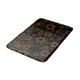 SlipperyJoe's Hanukkah-themed Star David artistic Bath Mat