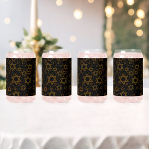 SlipperyJoe's Hanukkah-themed Star David artistic Can Glass