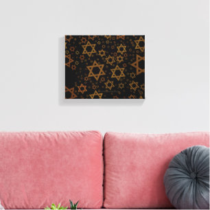 SlipperyJoe's Hanukkah-themed Star David artistic  Canvas Print