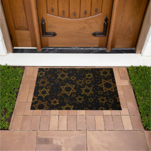 SlipperyJoe's Hanukkah-themed Star David artistic Doormat