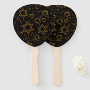 SlipperyJoe's Hanukkah-themed Star David artistic Hand Fan