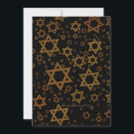 SlipperyJoe's Hanukkah-themed Star David artistic  Holiday Card<br><div class="desc">SlipperyJoe's Hanukkah-themed Star David artistic candlelight festive glow light and resilience themes modern reverent for Jewish holidays varying sizes metallic tones gold bronze deep brown rich black background evokes Hebrew tradition elegance symmetrical pattern gifts decorations rhythmic ceremonial visual flow significant symbol religion</div>