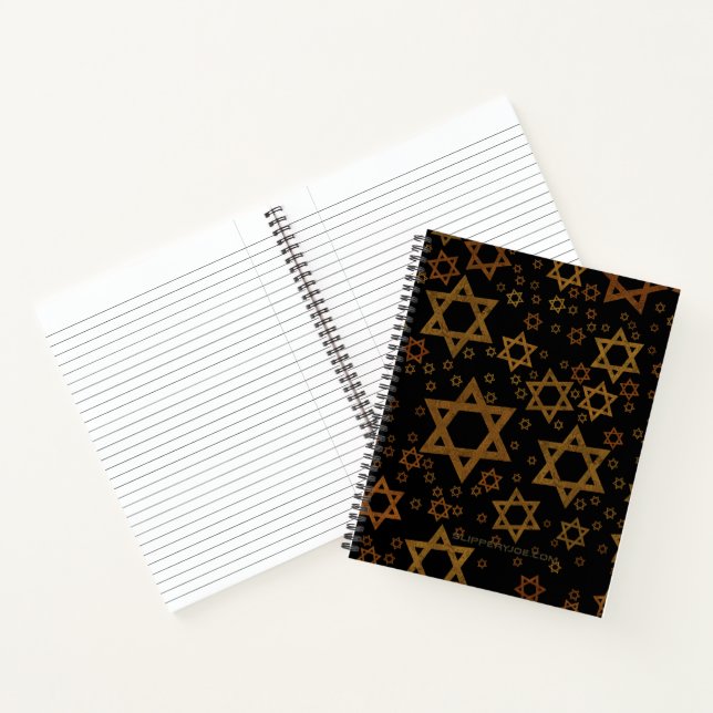 SlipperyJoe's Hanukkah-themed Star David artistic  Notebook (Inside)