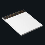 SlipperyJoe's Hanukkah-themed Star David artistic  Notepad<br><div class="desc">SlipperyJoe's Hanukkah-themed Star David artistic candlelight festive glow light and resilience themes modern reverent for Jewish holidays varying sizes metallic tones gold bronze deep brown rich black background evokes Hebrew tradition elegance symmetrical pattern gifts decorations rhythmic ceremonial visual flow significant symbol religion</div>