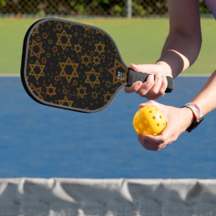 SlipperyJoe's Hanukkah-themed Star David artistic  Pickleball Paddle