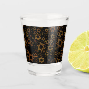 SlipperyJoe's Hanukkah-themed Star David artistic  Shot Glass