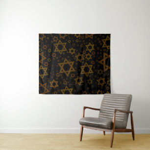SlipperyJoe's Hanukkah-themed Star David artistic Tapestry