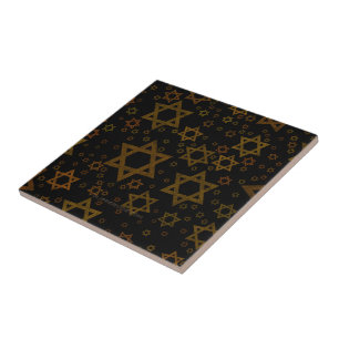 SlipperyJoe's Hanukkah-themed Star David artistic Tile