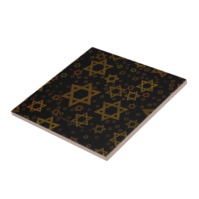 SlipperyJoe's Hanukkah-themed Star David artistic  Tile (Side)