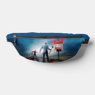 SlipperyJoe's happy Halloween glowing eyes zombies Fanny Pack