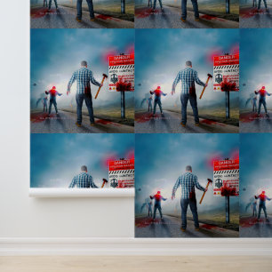SlipperyJoe's happy Halloween glowing eyes zombies Wallpaper