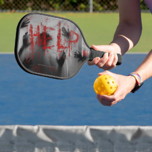 SlipperyJoe's Happy Halloween LGBTQIA sheet chilli Pickleball Paddle