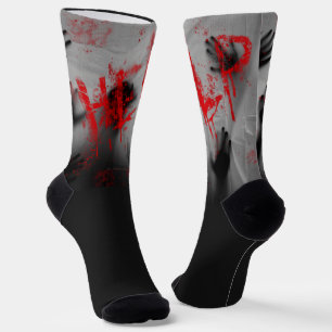 SlipperyJoe's Happy Halloween LGBTQIA sheet shadow Socks