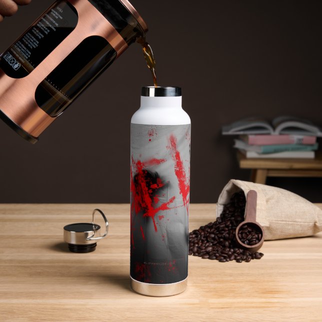 SlipperyJoe's Happy Halloween LGBTQIA sheet shadow Water Bottle (Coffee)