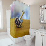 SlipperyJoe's Happy Hanukkah four-sided spinning t<br><div class="desc">SlipperyJoe's Happy Hanukkah four-sided spinning top dreidel artistic Celebration Candles Jewish Hebrew Chanukah gifts decorations Judaism religion Hebrew letter Nun traditional toy children adult game cultural symbol metallic shiny finish wooden surface</div>