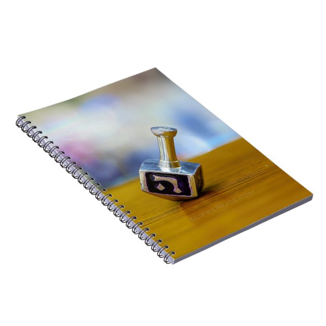 SlipperyJoe's Happy Hanukkah four-sided spinning t Notebook (Right Side)