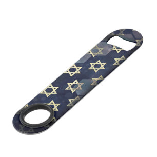 SlipperyJoe's Happy Hanukkah multiple Star of Davi Bar Key