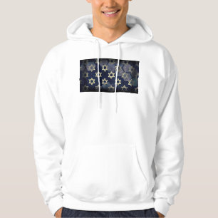 SlipperyJoe's Happy Hanukkah multiple Star of Davi Hoodie