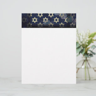 SlipperyJoe's Happy Hanukkah multiple Star of Davi Letterhead