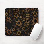 SlipperyJoe's Happy Hanukkah multiple Stars of Dav Mouse Pad<br><div class="desc">SlipperyJoe's Happy Hanukkah multiple Stars of David pattern artistic Celebration Jewish identity heritage Hebrew Chanukah gifts decorations Judaism significant symbol religion various sizes brown gold shades visually appealing intricate design</div>