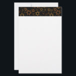 SlipperyJoe's Happy Hanukkah multiple Stars of Dav Stationery<br><div class="desc">SlipperyJoe's Happy Hanukkah multiple Stars of David pattern artistic Celebration Jewish identity heritage Hebrew Chanukah gifts decorations Judaism significant symbol religion various sizes brown gold shades visually appealing intricate design</div>