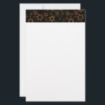 SlipperyJoe's Happy Hanukkah multiple Stars of Dav Stationery<br><div class="desc">SlipperyJoe's Happy Hanukkah multiple Stars of David pattern artistic Celebration Jewish identity heritage Hebrew Chanukah gifts decorations Judaism significant symbol religion various sizes brown gold shades visually appealing intricate design</div>