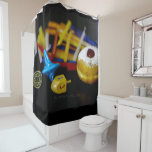 SlipperyJoe's Happy Hanukkah Star of David coin me<br><div class="desc">SlipperyJoe's Happy Hanukkah Star of David coin menorah colourful candles Celebration Jewish sufganiyah treat Hebrew Chanukah dreidels traditional spinning tops gifts decorations Judaism religion artistic jelly-filled doughnut powdered sugar</div>