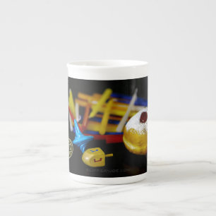 SlipperyJoe's Happy Hanukkah Star of David coin me Bone China Mug