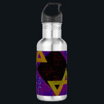 SlipperyJoe's Happy Hanukkah Star of David menorah 532 Ml Water Bottle<br><div class="desc">SlipperyJoe's Happy Hanukkah Star of David menorah Dreidel artistic Celebration Candles Jewish Hebrew Chanukah gifts decorations Judaism religion culture religious practices traditions geometric symbolic design depth contrast order symmetry</div>