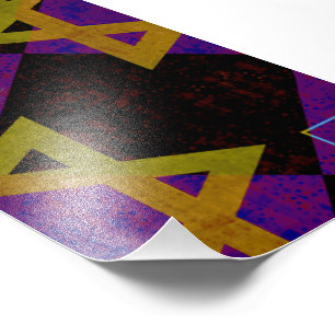 SlipperyJoe's Happy Hanukkah Star of David menorah Photo Print