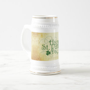 SlipperyJoe's Happy St. Patrick's Day holiday Iris Beer Stein