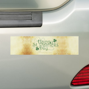 SlipperyJoe's Happy St. Patrick's Day holiday Iris Bumper Sticker