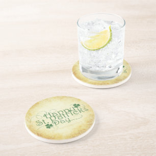 SlipperyJoe's Happy St. Patrick's Day holiday Iris Coaster