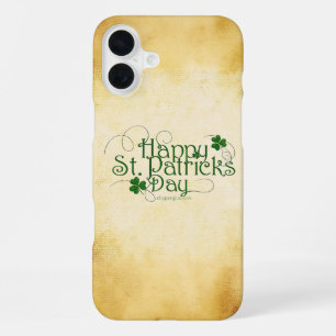 SlipperyJoe's Happy St. Patrick's Day holiday Iris iPhone 16 Plus Case