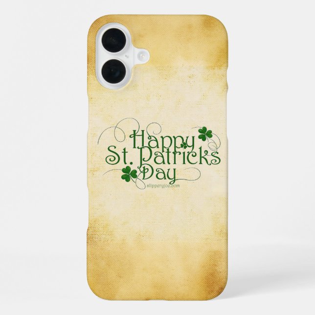 SlipperyJoe's Happy St. Patrick's Day holiday Iris iPhone Case (Back)