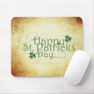 SlipperyJoe's Happy St. Patrick's Day holiday Iris Mouse Pad