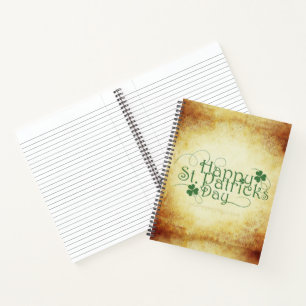 SlipperyJoe's Happy St. Patrick's Day holiday Iris Notebook