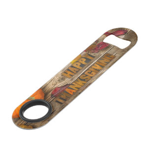 SlipperyJoe's Happy Thanksgiving pumpkin dried lea Bar Key