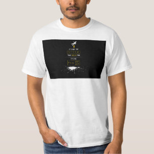SlipperyJoe's high-contrast physics gag bold arrow T-Shirt