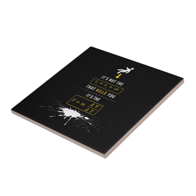 SlipperyJoe's high-contrast physics gag bold arrow Tile (Side)