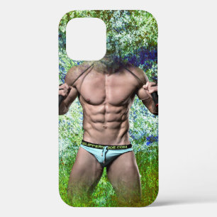 SlipperyJoe's highly muscular adult man shirtless iPhone 12 Pro Case