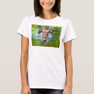 SlipperyJoe's highly muscular adult man shirtless  T-Shirt
