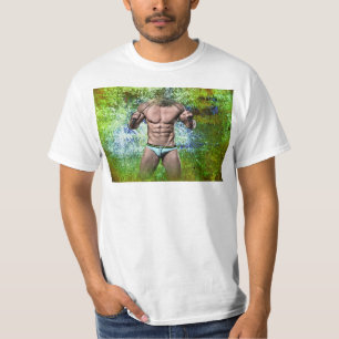 SlipperyJoe's highly muscular adult man shirtless T-Shirt