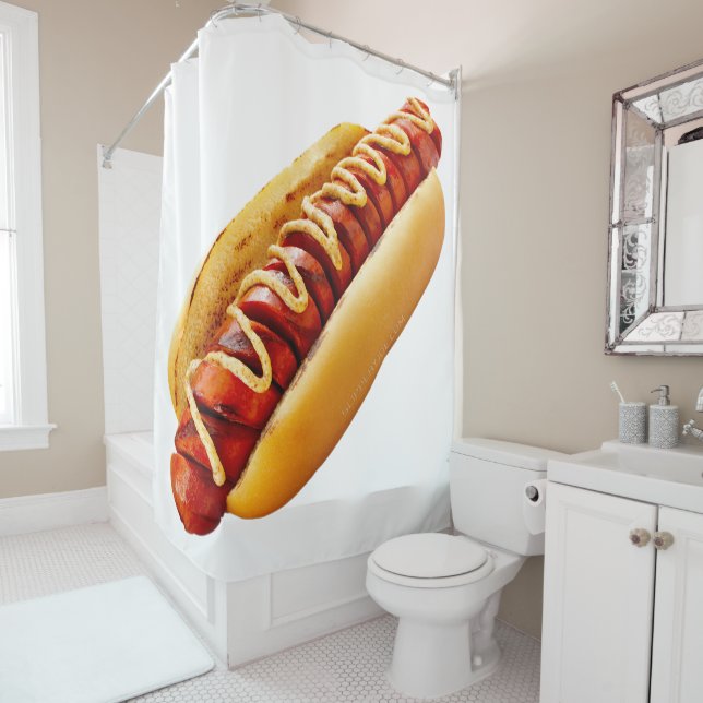 SlipperyJoe's hot dog nestled soft bun vibrant yel (In Situ)