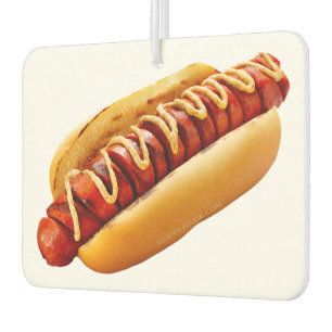 SlipperyJoe's hot dog nestled soft bun vibrant yel Air Freshener