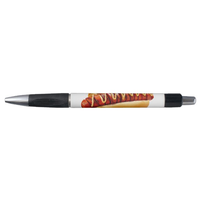 SlipperyJoe's hot dog nestled soft bun vibrant yel Pen (Front)