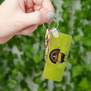 SlipperyJoe's humorous clever Thanksgiving theme t Keychain