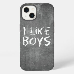 SlipperyJoe's I Like Boys dirty Chalkboard writing iPhone 13 Case